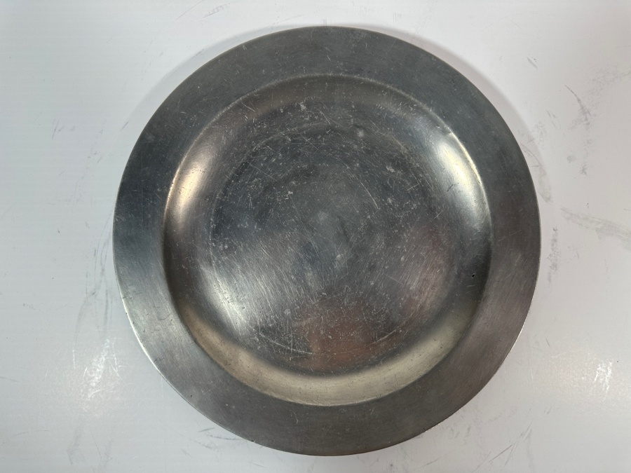 Antique English Pewter Plate 10 7/8'D Appraised at $665 [Photo 3]