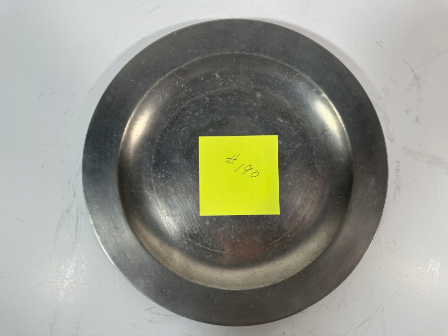 Antique English Pewter Plate 10 7/8'D Appraised at $665 [Photo 2]