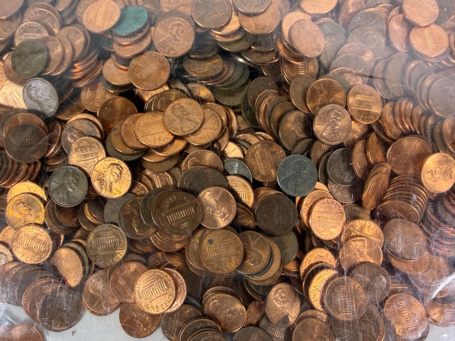 7,610g of US Lincoln Pennies of Various Years (Approximate Face Value of $25-$30) [Photo 7]