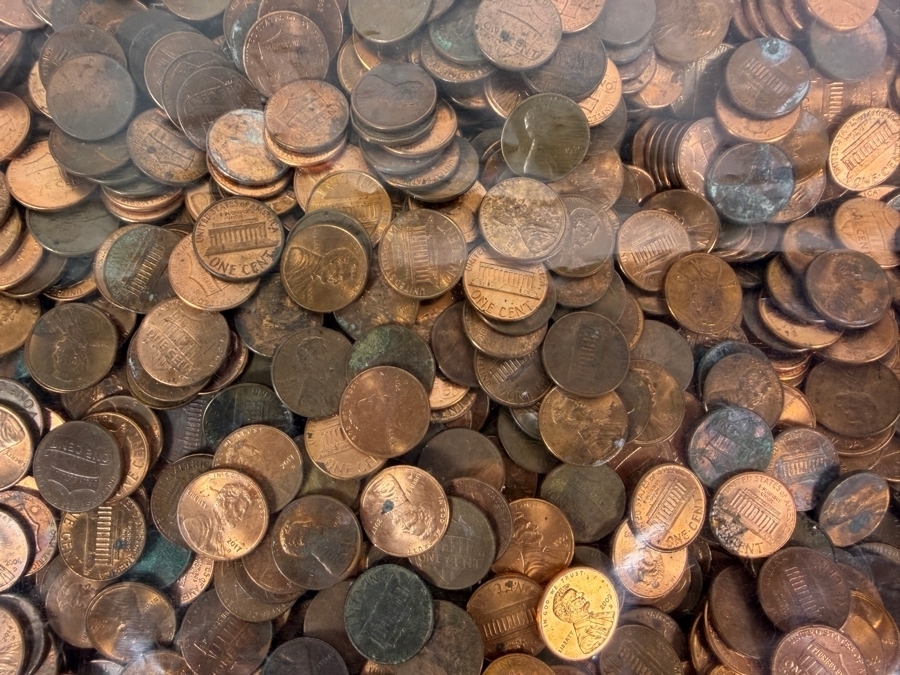 7,610g of US Lincoln Pennies of Various Years (Approximate Face Value of $25-$30) [Photo 3]