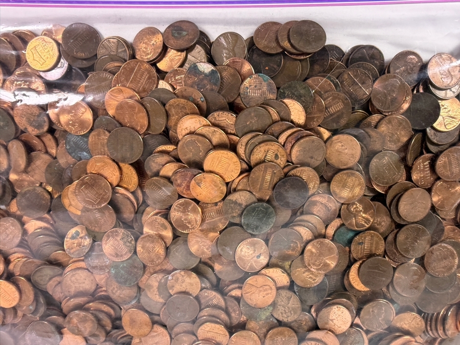 7,610g of US Lincoln Pennies of Various Years (Approximate Face Value of $25-$30) [Photo 2]