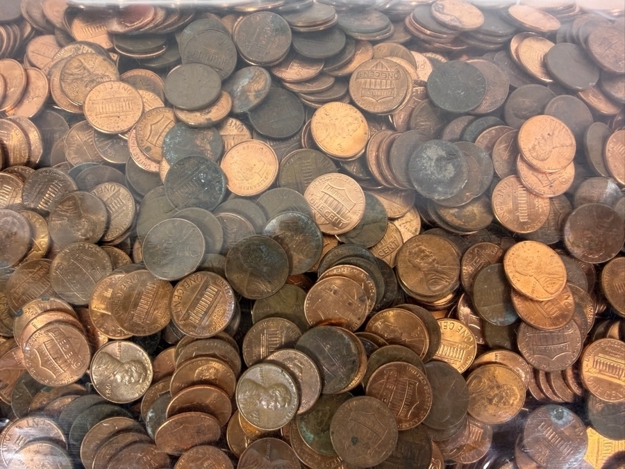 7,610g of US Lincoln Pennies of Various Years (Approximate Face Value of $25-$30) [Photo 4]