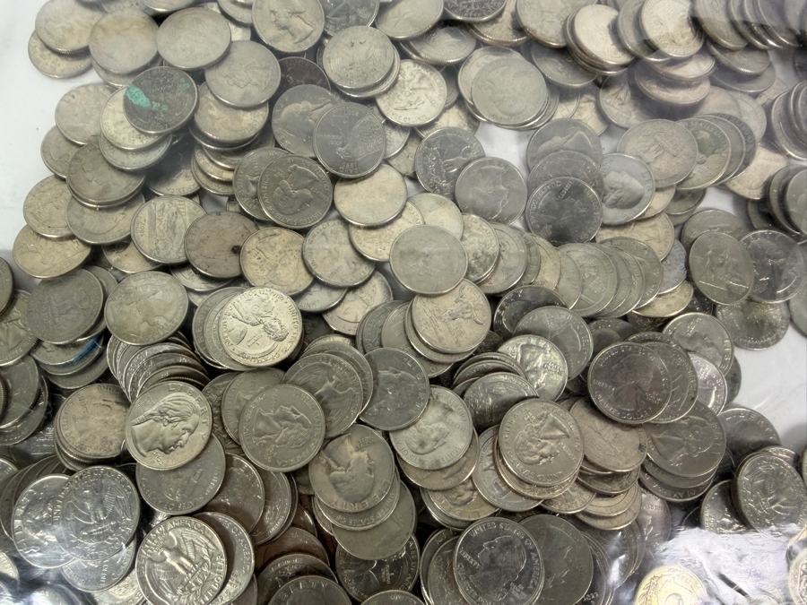Large Bag of US Washington Quarters of Various Years 3,426g - Approximate Face Value of Quarters is $151 [Photo 4]