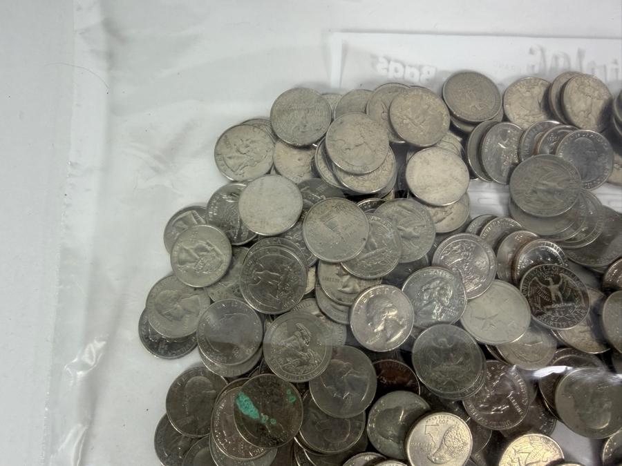 Large Bag of US Washington Quarters of Various Years 3,426g - Approximate Face Value of Quarters is $151 [Photo 6]