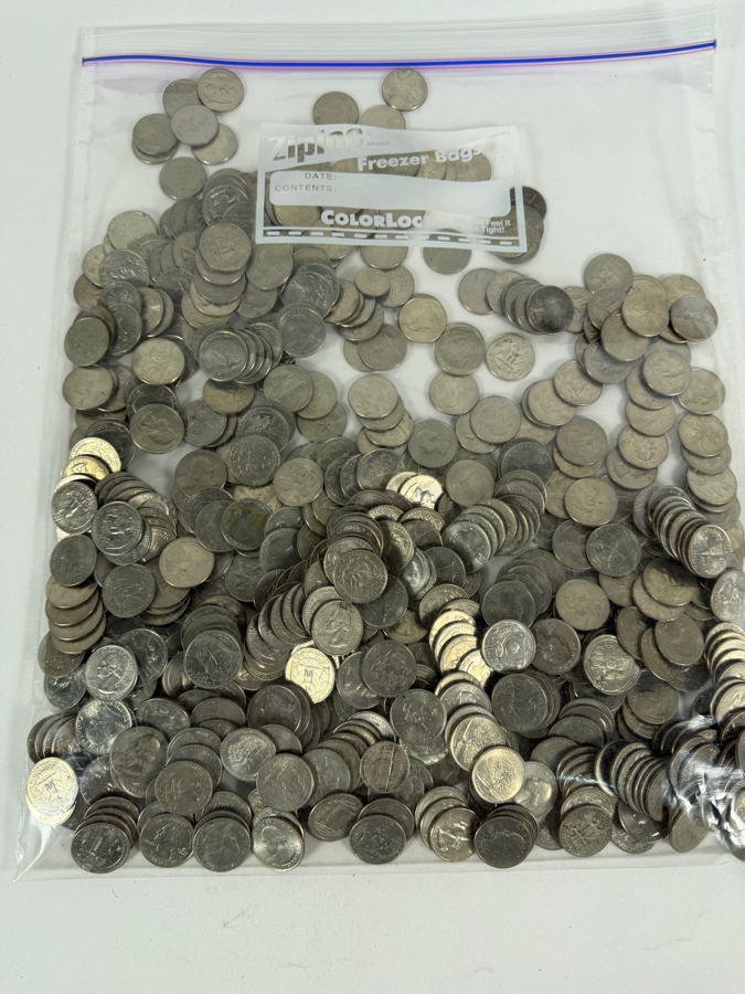 Large Bag of US Washington Quarters of Various Years 3,426g - Approximate Face Value of Quarters is $151 [Photo 7]