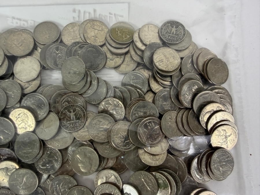 Large Bag of US Washington Quarters of Various Years 3,426g - Approximate Face Value of Quarters is $151 [Photo 5]