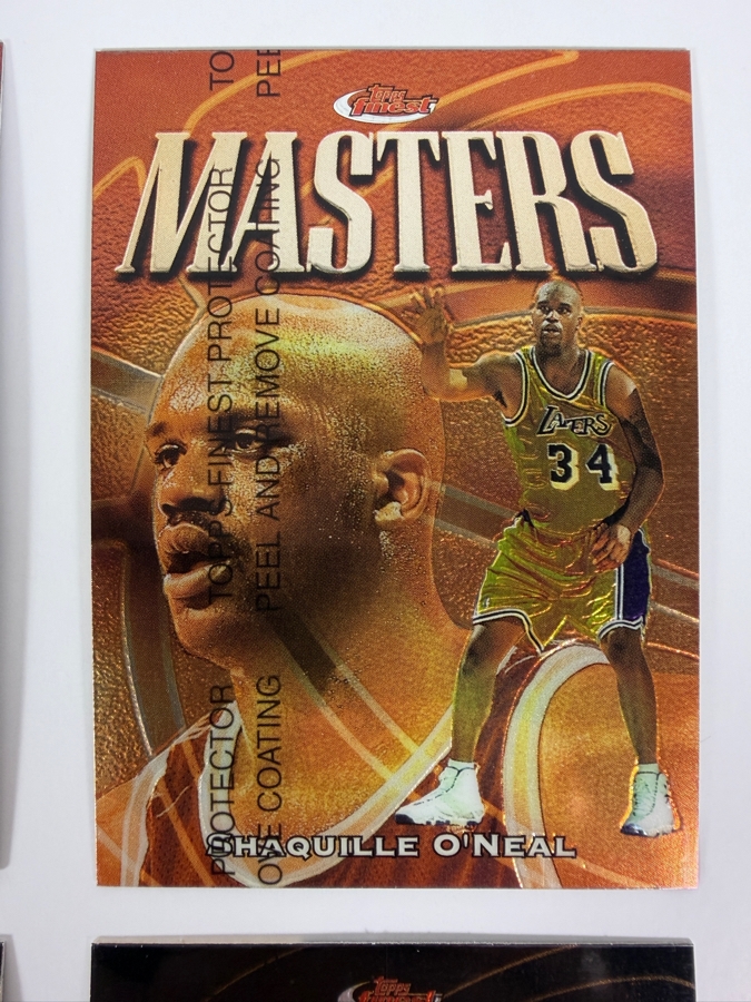 (6) 1997-98 Topps Finest Bronze Masters NBA Basketball Trading Cards with Protective Coatings Featuring Charles Barkley, Dennis Rodman, Shaquille O'Neal, David Robinson, Jason Kidd and Allen Iverson [Photo 4]