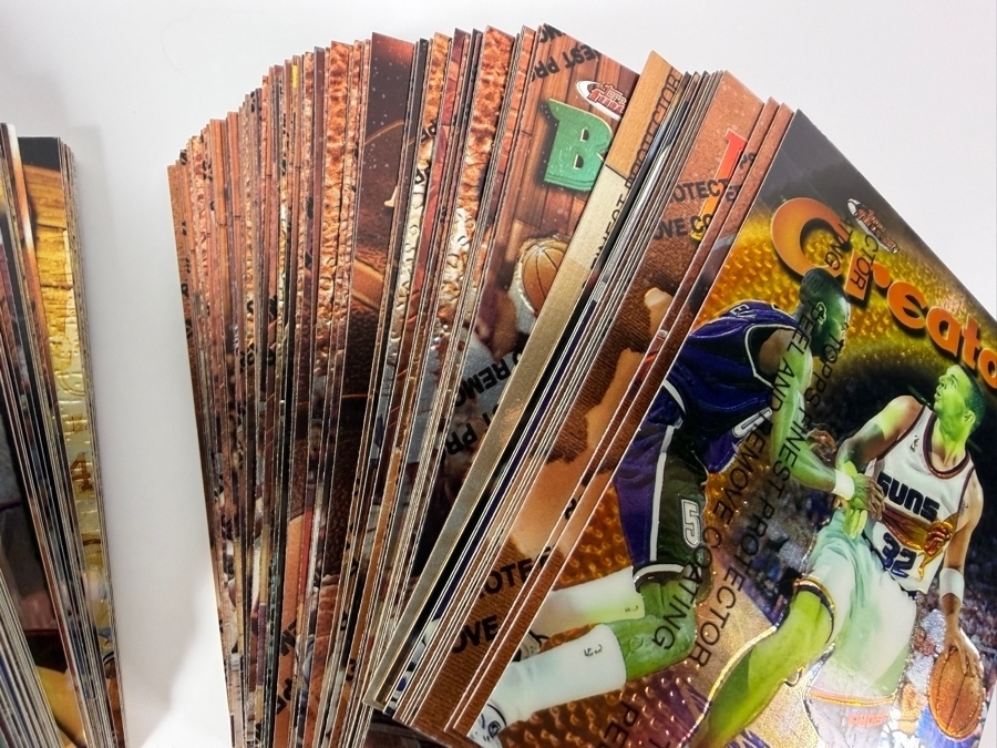 Large Lot of 1997-98 Topps Finest NBA Basketball Trading Cards with Protective Coatings [Photo 5]