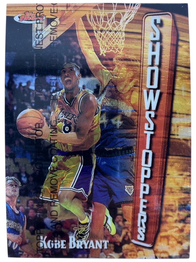 1997-98 Topps Finest NBA Basketball Trading Card Kobe Bryant #262 'Showstoppers' with Protective Coating