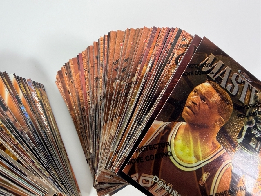 Large Lot of 1997-98 Topps Finest NBA Basketball Trading Cards with Protective Coatings [Photo 5]