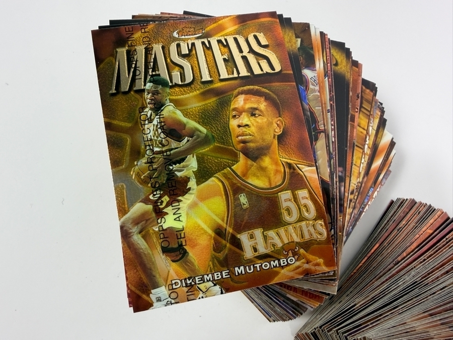 Large Lot of 1997-98 Topps Finest NBA Basketball Trading Cards with Protective Coatings [Photo 2]