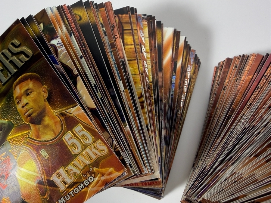 Large Lot of 1997-98 Topps Finest NBA Basketball Trading Cards with Protective Coatings [Photo 3]