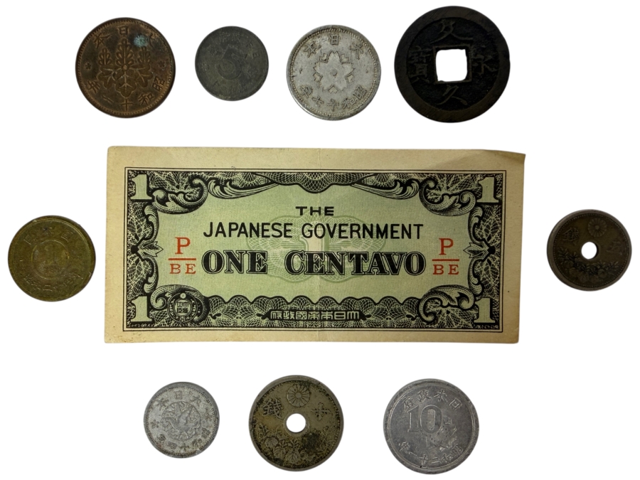 Vintage Japanese Currency and Coins