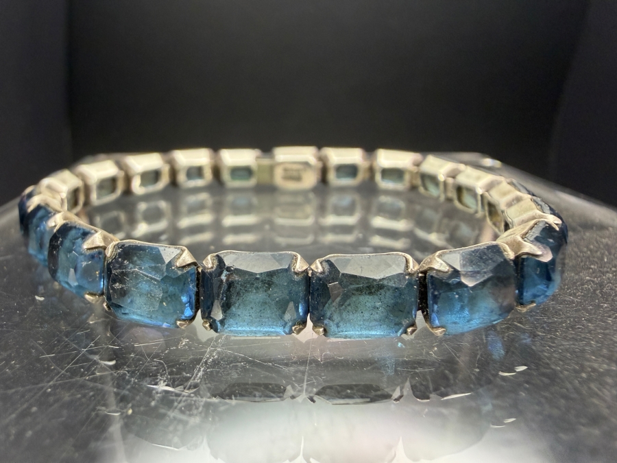 Antique Art Deco Hamilton & Hamilton Jr. Inc. H&H Sterling Silver 6.5' Bracelet 14.0g [Photo 2]