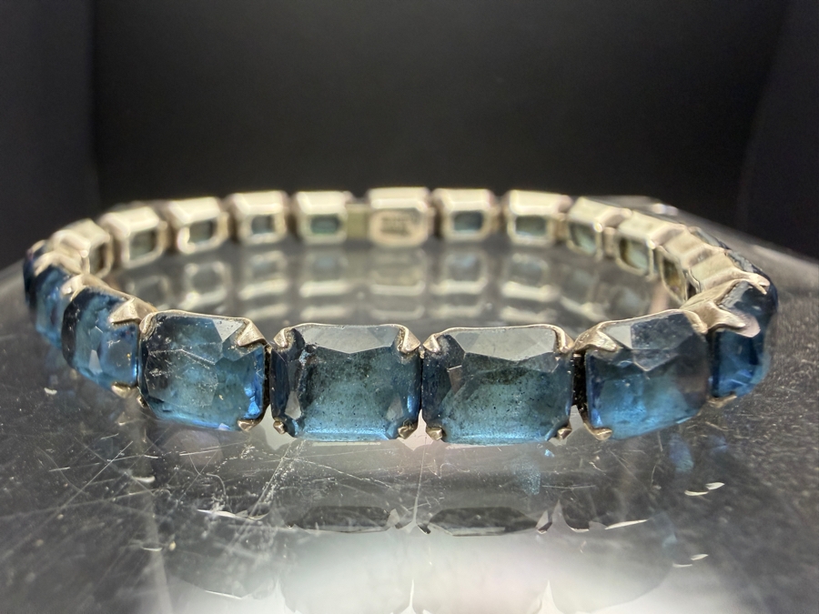Antique Art Deco Hamilton & Hamilton Jr. Inc. H&H Sterling Silver 6.5' Bracelet 14.0g [Photo 3]