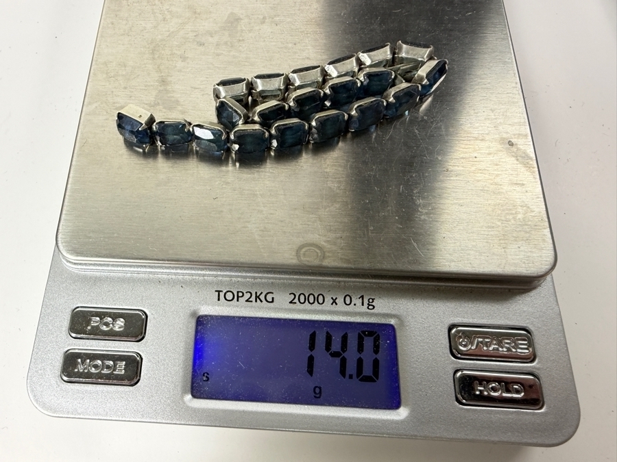 Antique Art Deco Hamilton & Hamilton Jr. Inc. H&H Sterling Silver 6.5' Bracelet 14.0g [Photo 7]