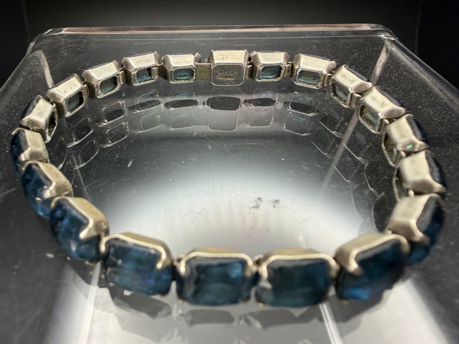 Antique Art Deco Hamilton & Hamilton Jr. Inc. H&H Sterling Silver 6.5' Bracelet 14.0g [Photo 4]
