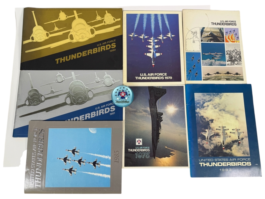 Collection of Vintage U.S. Airforce Thunderbirds Programs from 1975-1985