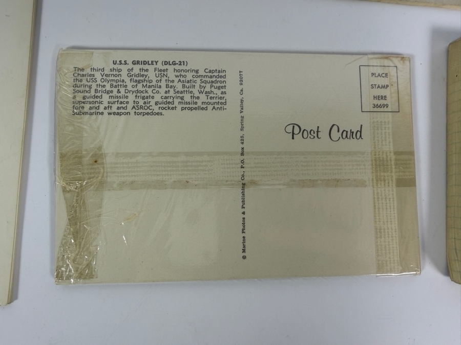 Vintage US Naval Ephemera Including a Pearl Harbor Dec. 7, 1941 Pamphlet, History of the U.S.S. Dixie Ship, Sealed US Navy Ship Postcards and The Greyhound Squadron Notebook [Photo 4]