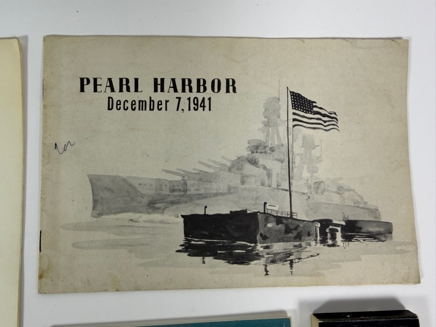 Vintage US Naval Ephemera Including a Pearl Harbor Dec. 7, 1941 Pamphlet, History of the U.S.S. Dixie Ship, Sealed US Navy Ship Postcards and The Greyhound Squadron Notebook [Photo 2]