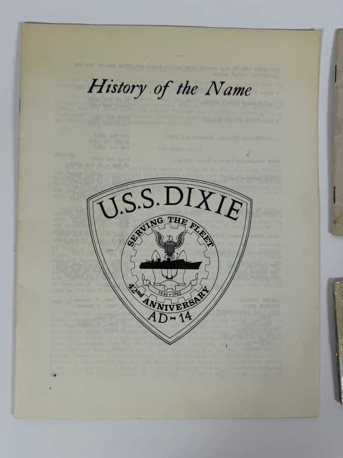 Vintage US Naval Ephemera Including a Pearl Harbor Dec. 7, 1941 Pamphlet, History of the U.S.S. Dixie Ship, Sealed US Navy Ship Postcards and The Greyhound Squadron Notebook [Photo 7]