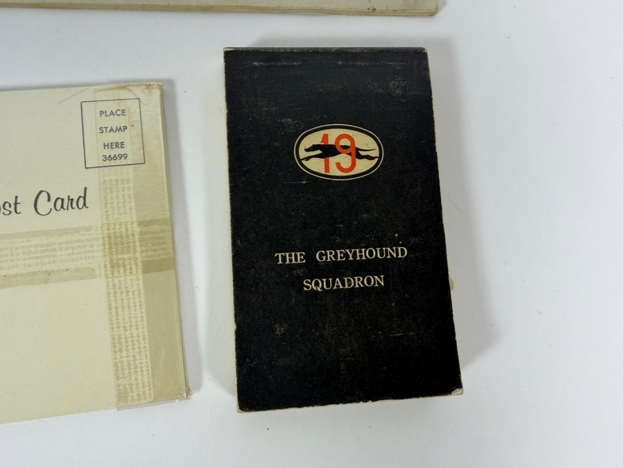 Vintage US Naval Ephemera Including a Pearl Harbor Dec. 7, 1941 Pamphlet, History of the U.S.S. Dixie Ship, Sealed US Navy Ship Postcards and The Greyhound Squadron Notebook [Photo 5]