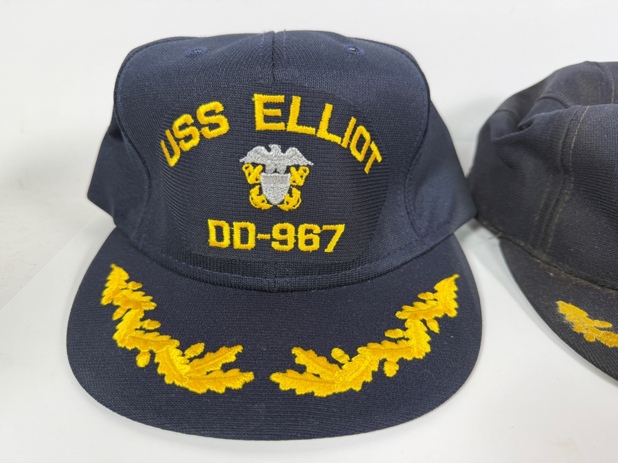 (3) US Navy Caps Hats [Photo 3]