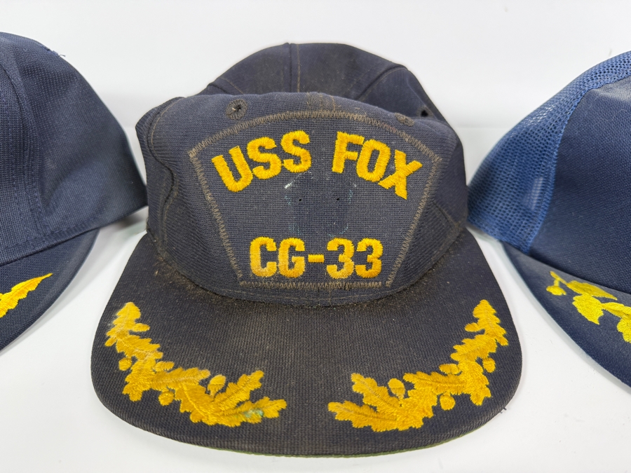 (3) US Navy Caps Hats [Photo 2]