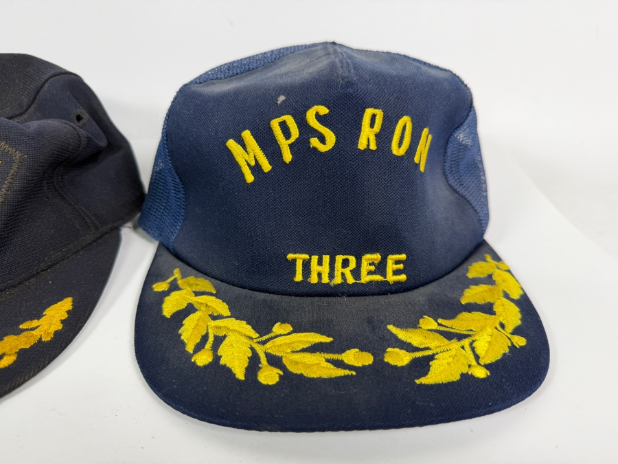 (3) US Navy Caps Hats [Photo 4]
