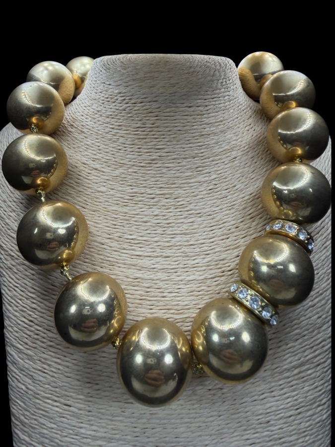 Lee Angel Gold-Tone 20' Beaded Statement Necklace