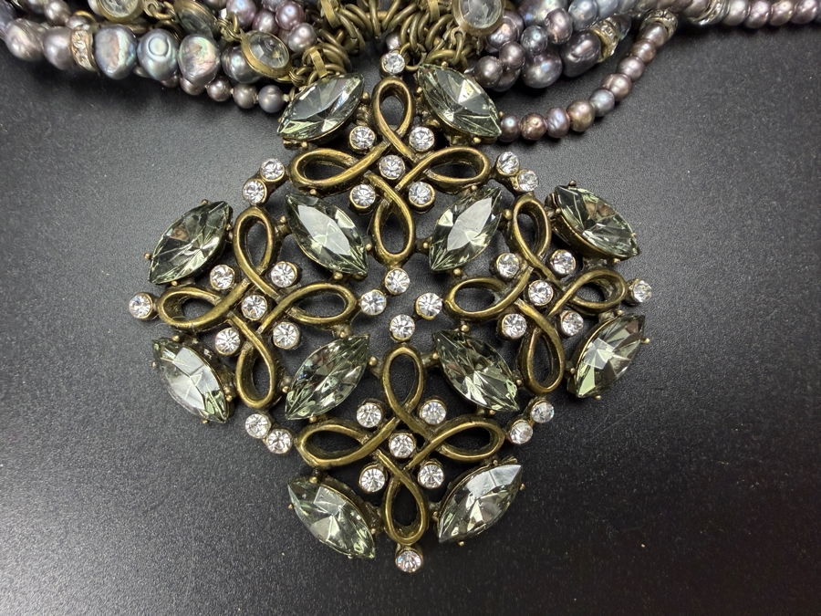 Badgley Mischka Statement Necklace and Matching Bracelet [Photo 3]
