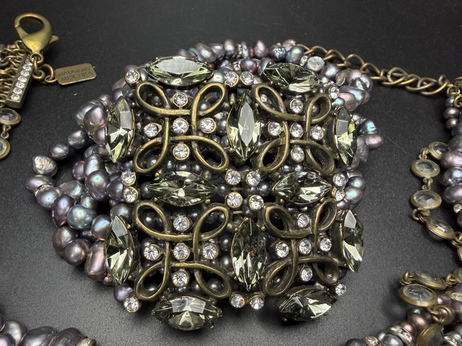 Badgley Mischka Statement Necklace and Matching Bracelet [Photo 4]