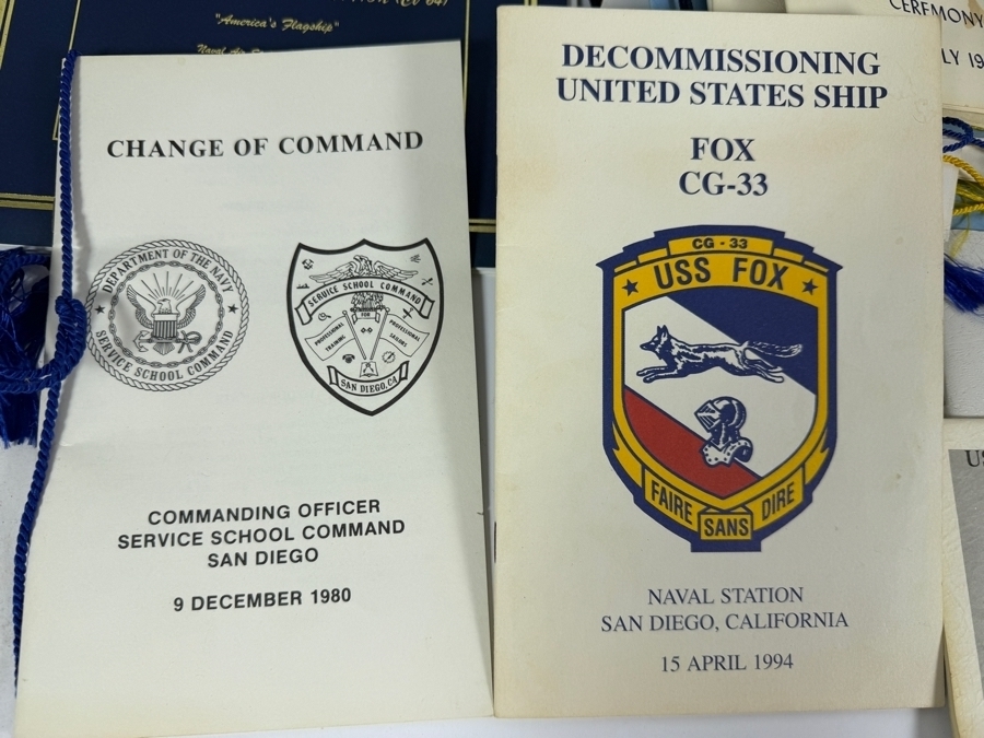 Large Collection of US Navy Ship Commissioning / Decommissioning / Change of Command / Ship Information Programs Materials [Photo 9]