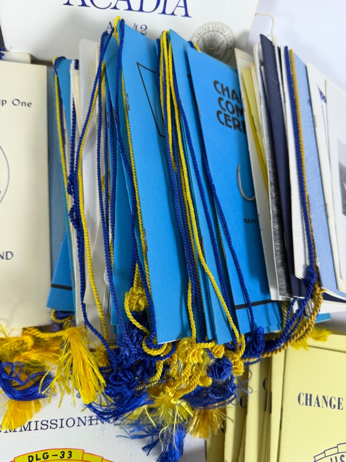 Large Collection of US Navy Ship Commissioning / Decommissioning / Change of Command / Ship Information Programs Materials [Photo 11]
