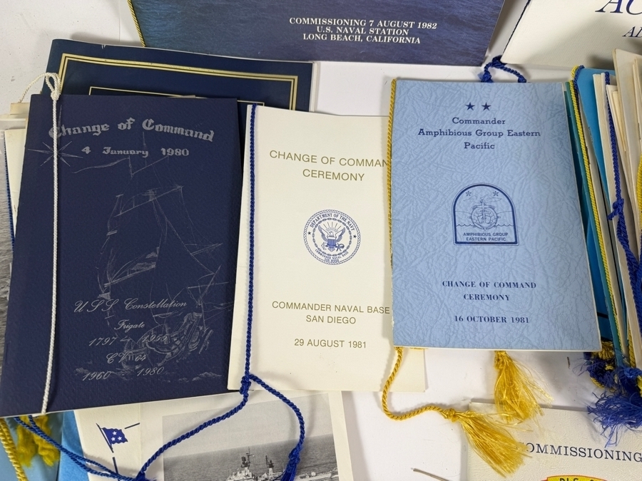 Large Collection of US Navy Ship Commissioning / Decommissioning / Change of Command / Ship Information Programs Materials [Photo 15]