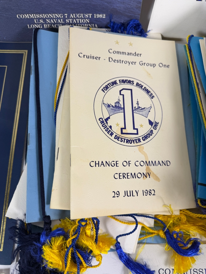 Large Collection of US Navy Ship Commissioning / Decommissioning / Change of Command / Ship Information Programs Materials [Photo 10]