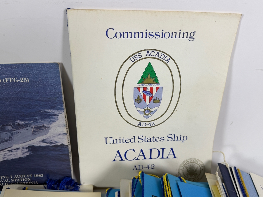 Large Collection of US Navy Ship Commissioning / Decommissioning / Change of Command / Ship Information Programs Materials [Photo 4]