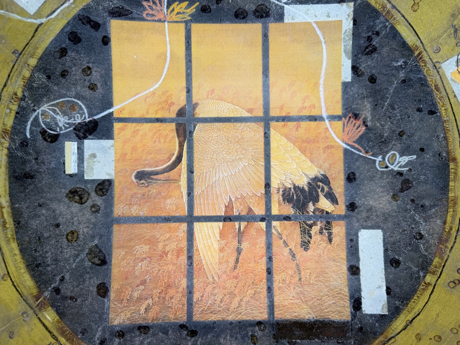 Susan Ward Limited Edition Artwork Under Glass 26' Bowl Featuring a Majestic Crane Retails $1,060 [Photo 3]
