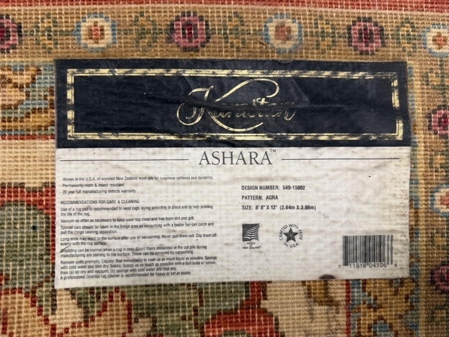 Large Karastan Ashara Wool Area Rug 8'8' X 12' [Photo 7]