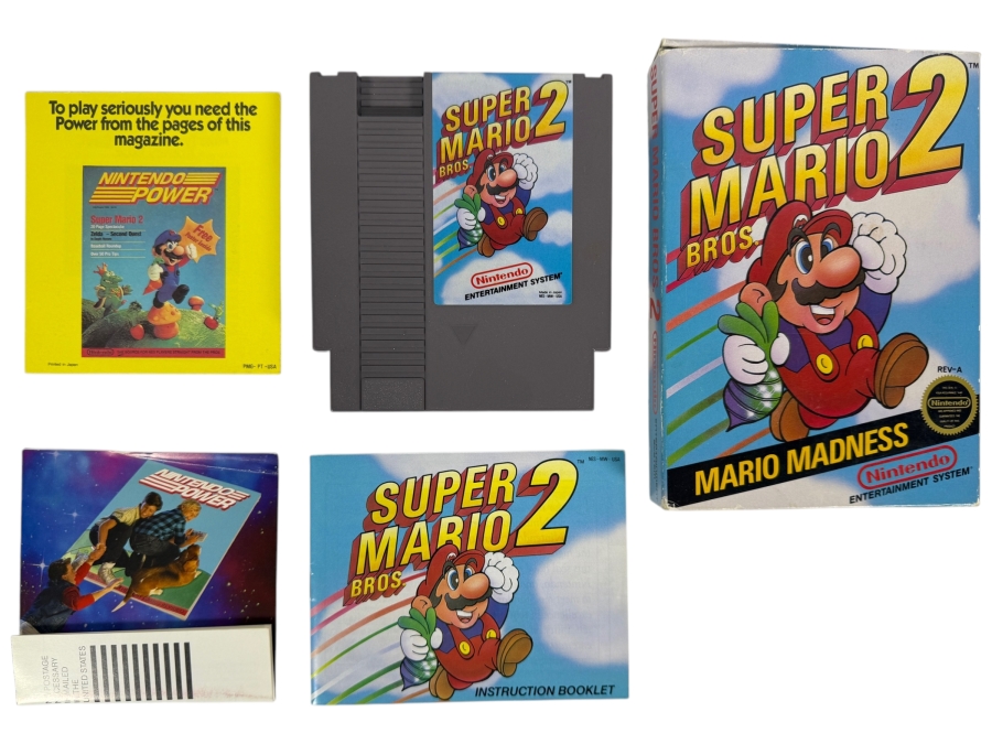 Vintage 1988 Super Mario Bros. 2 Video Game Cartridge for Nintendo Entertainment System (NES)