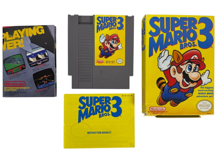 Vintage 1990 Super Mario Bros. 3 Video Game Cartridge for Nintendo Entertainment System (NES)