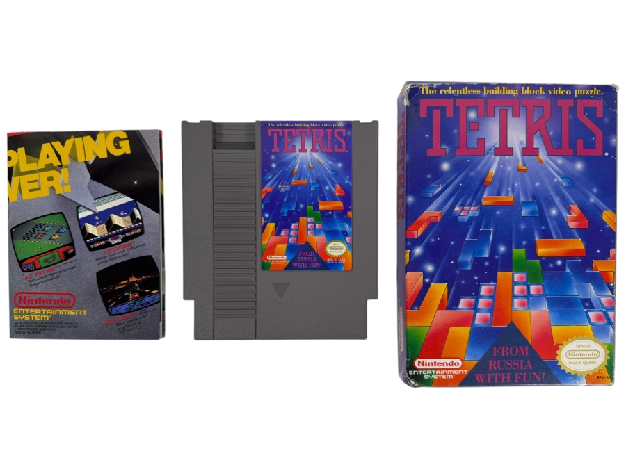 Vintage 1989 Tetris Video Game Cartridge for Nintendo Entertainment System (NES)