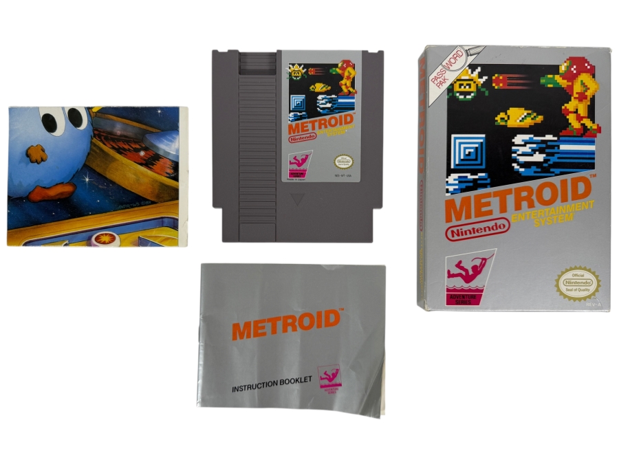 Vintage 1987 Metroid Video Game Cartridge for Nintendo Entertainment System (NES)