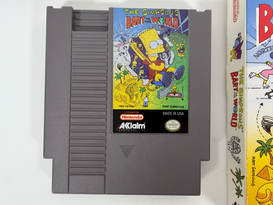 Vintage 1991 The Simpsons: Bart vs. the World Video Game Cartridge for Nintendo Entertainment System (NES) [Photo 2]