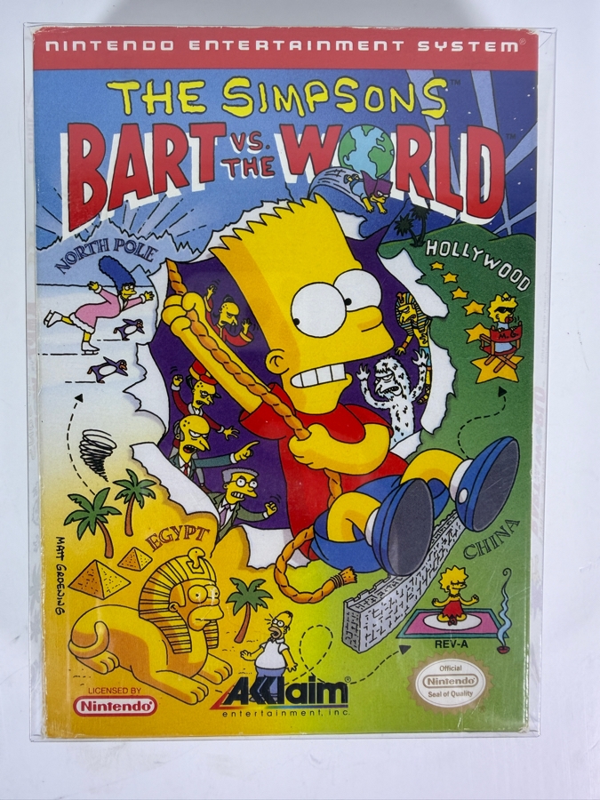 Vintage 1991 The Simpsons: Bart vs. the World Video Game Cartridge for Nintendo Entertainment System (NES) [Photo 3]