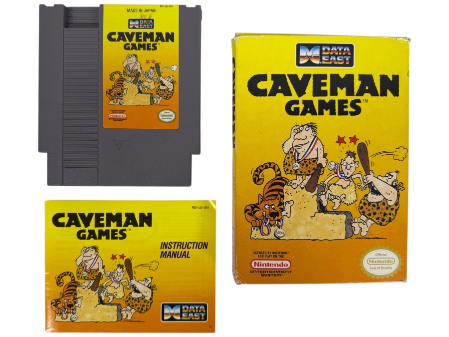 Vintage 1990 Caveman Games Video Game Cartridge for Nintendo Entertainment System (NES)