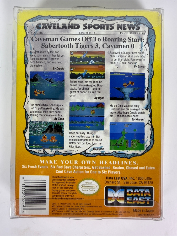 Vintage 1990 Caveman Games Video Game Cartridge for Nintendo Entertainment System (NES) [Photo 5]