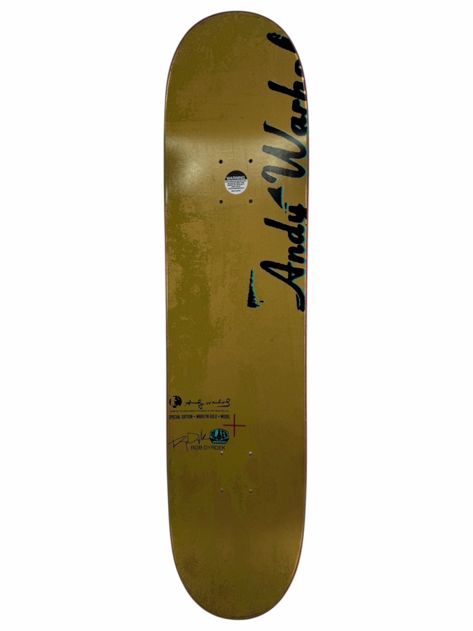 New Special Limited Edition Alien Workshop x Andy Warhol 'Marilyn Gold' Skateboard Deck Designed for Pro Skater Rob Dyrdek 31.5'L Estimate $1,000 [Photo 4]