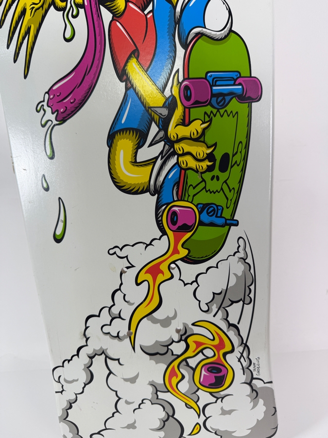 New Limited Edition Santa Cruz x The Simpsons 500th Episode Bart Slasher Skateboard Deck Featuring Bart Simpson Riding His Green Board Numbered 9 of 500 30.25'L Estimate $500-$700 [Photo 7]