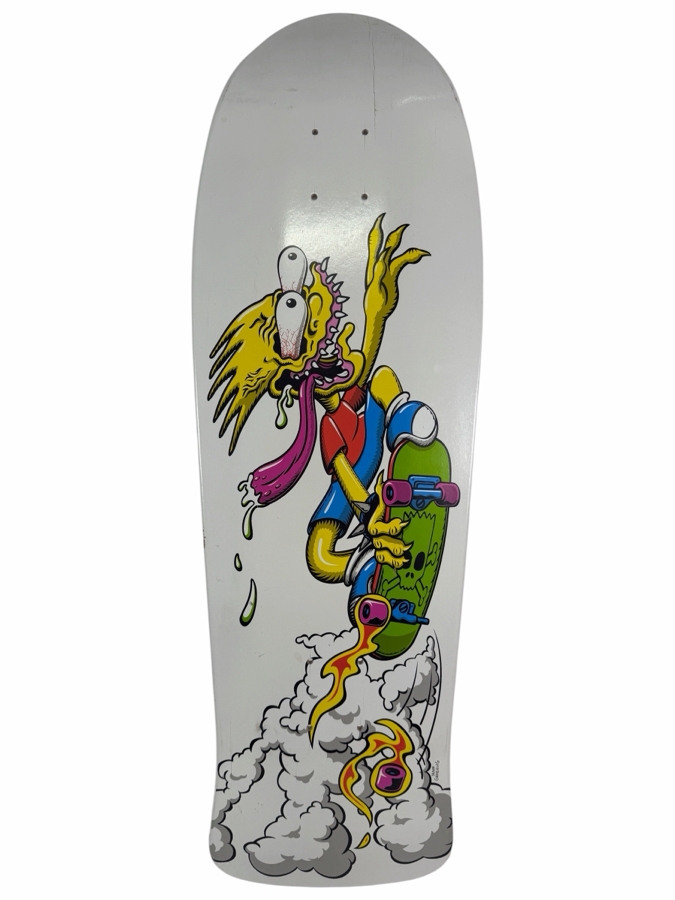 New Limited Edition Santa Cruz x The Simpsons 500th Episode Bart Slasher Skateboard Deck Featuring Bart Simpson Riding His Green Board Numbered 9 of 500 30.25'L Estimate $500-$700 [Photo 2]